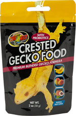 Zoo Med Tropical Fruit Flavor Crested Gecko Food front packaging view for exotic reptile nutrition