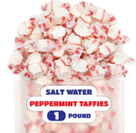 Soft and chewy gourmet peppermint salt water taffy 1 Pound bulk pack