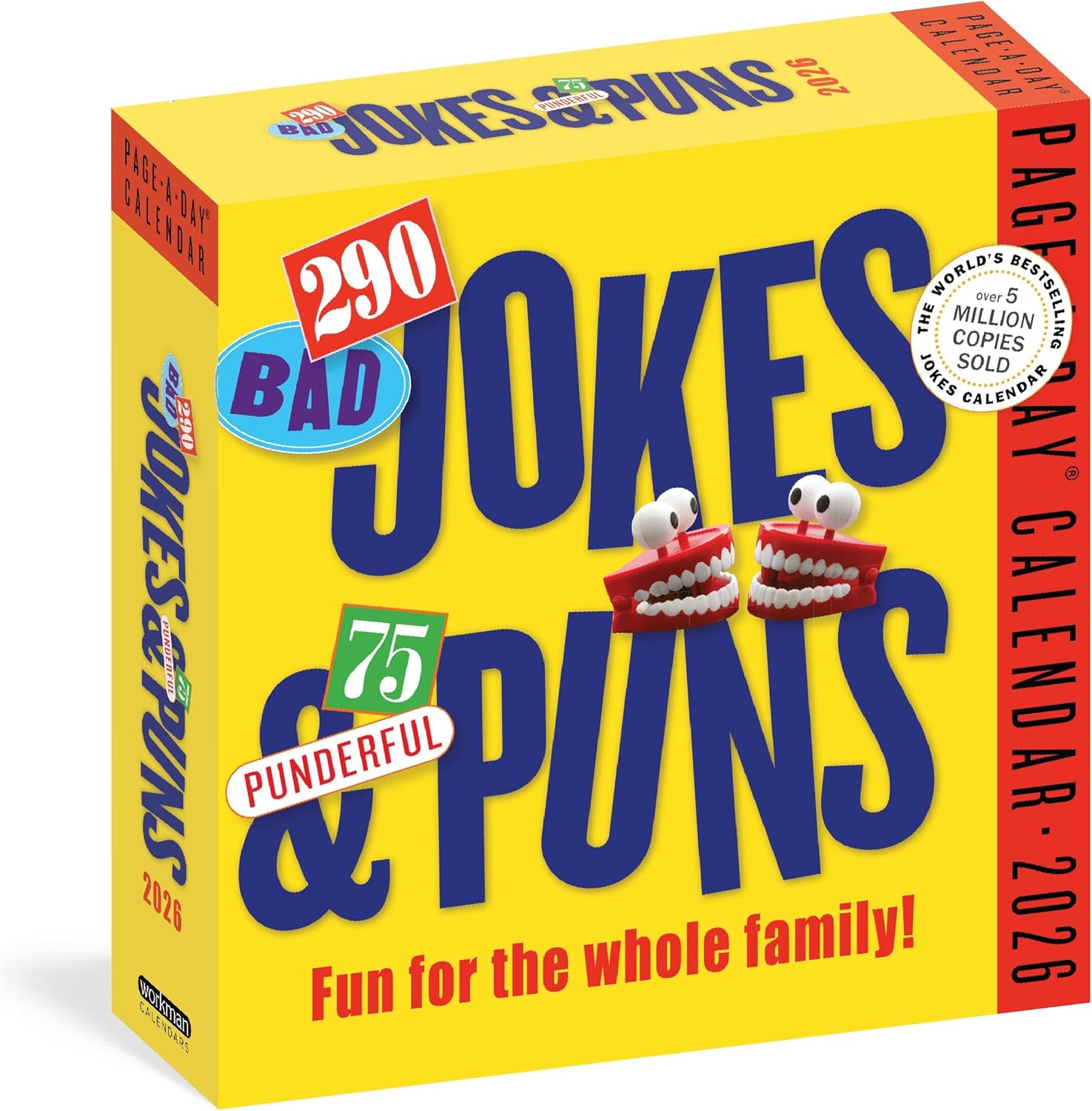 290 Bad Jokes & 75 Punderful Puns Page-A-DayÃ‚Â® Calendar 2026: For the Whole Family! - Image 1