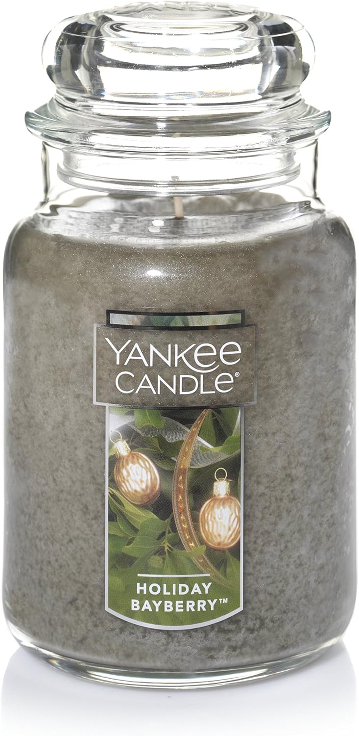 Yankee Candle Holiday Bayberry large jar front view