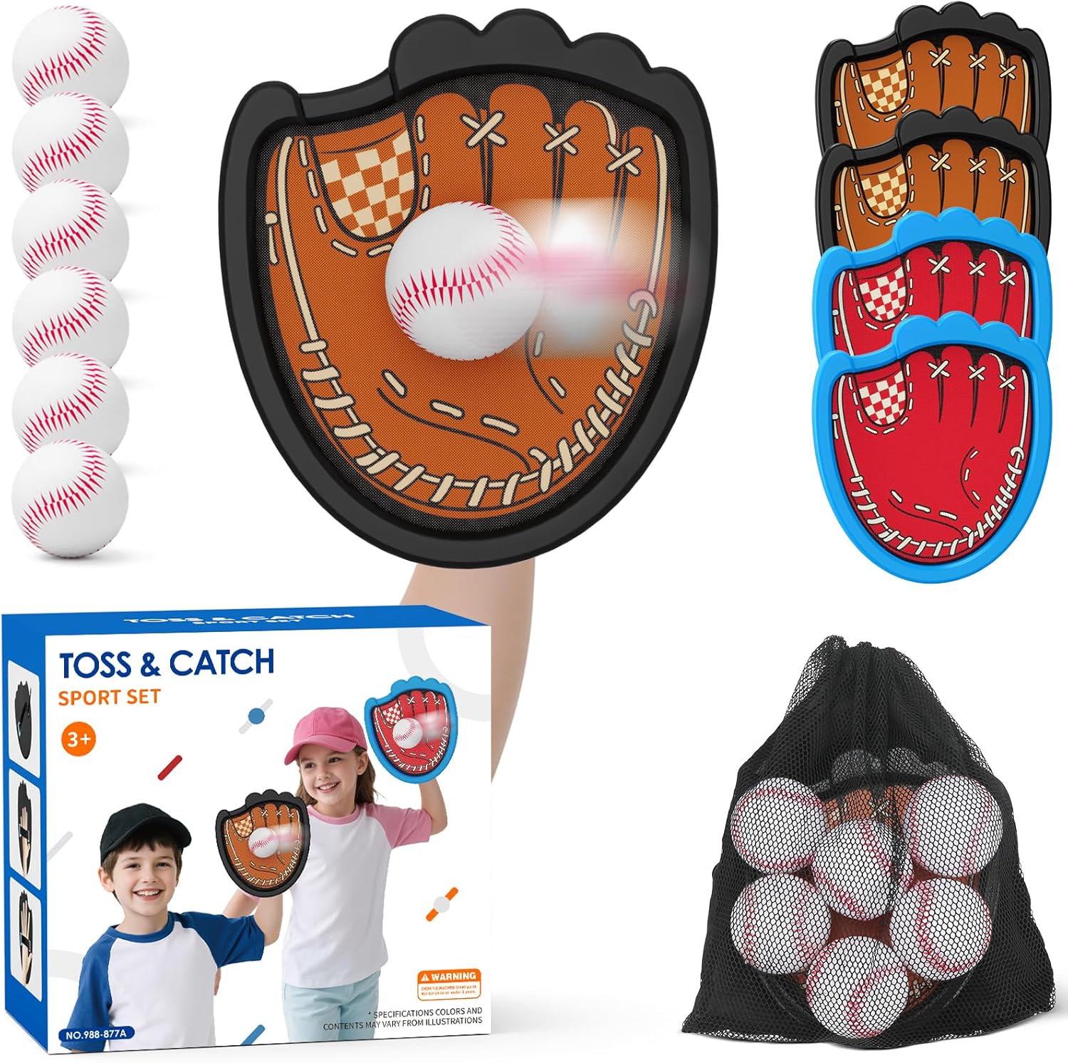 HYES toss and catch ball game set front view