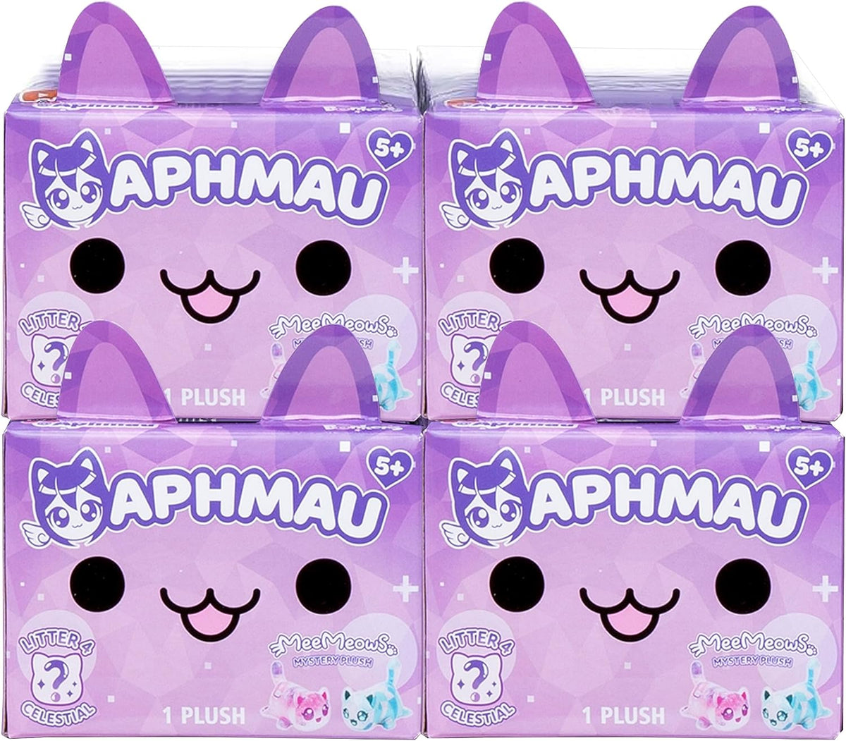 Aphmau Mini Mystery 6" Plush - Celestial Collection - 4 Pack; YouTube Gaming Channel, Blind Box, 4 of 8 Unique Possible Unicorn MeeMeows, Official Aphmau Merch - Image 1