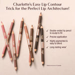 Authentic Charlotte Tilbury Lip Cheat liner swatches on medium skin tone