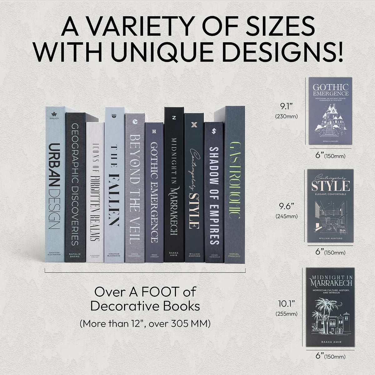 Redesigned Basics Black Decorative Books open storage view