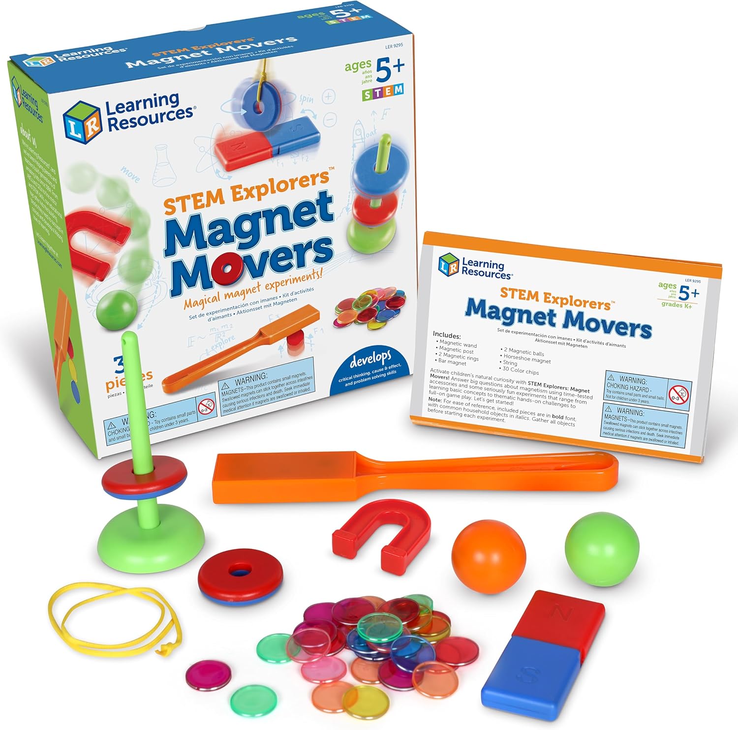 Learning Resources STEM Explorers Magnet Movers front view educational science kit for kids.