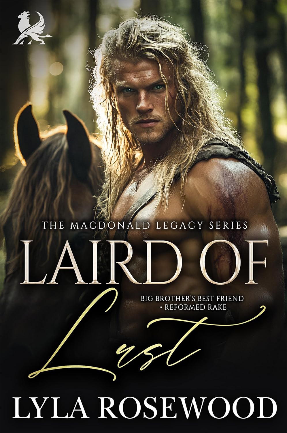Lyla Rosewood Laird of Lust novel front cover view featuring historical Scottish romance artwork.
