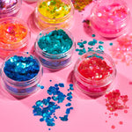 Moon Glitter light-reflecting cosmetic particles showcase