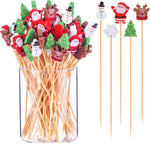 JtmyAota Christmas Toothpicks front view of holiday cocktail picks pack