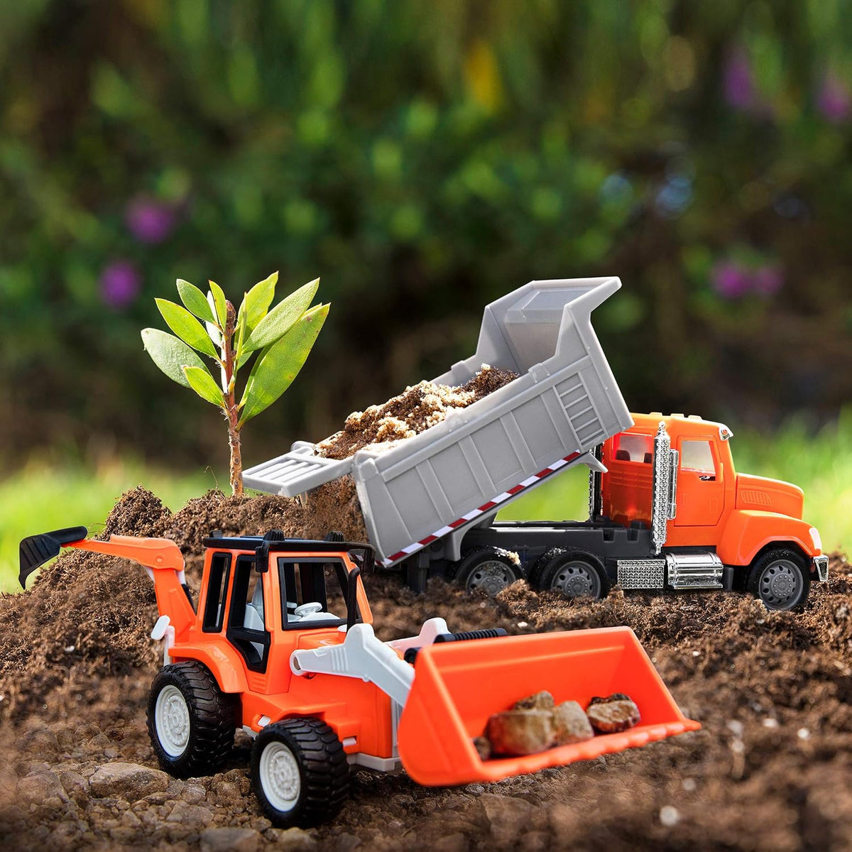 Driven by Battat - 7-Inch Backhoe Loader Toy with Lights & Sounds, Movable Parts, Construction Vehicle for Boys & Girls, Durable Design, Realistic Details, 3+ Years Toy for Kids - Image 13