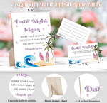 Rorusio date night wooden sign with independent tabletop stand