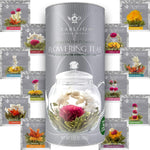 Teabloom flowering tea canister and hand-crafted tea balls