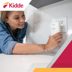 Kidde carbon monoxide alarm back view with battery compartment