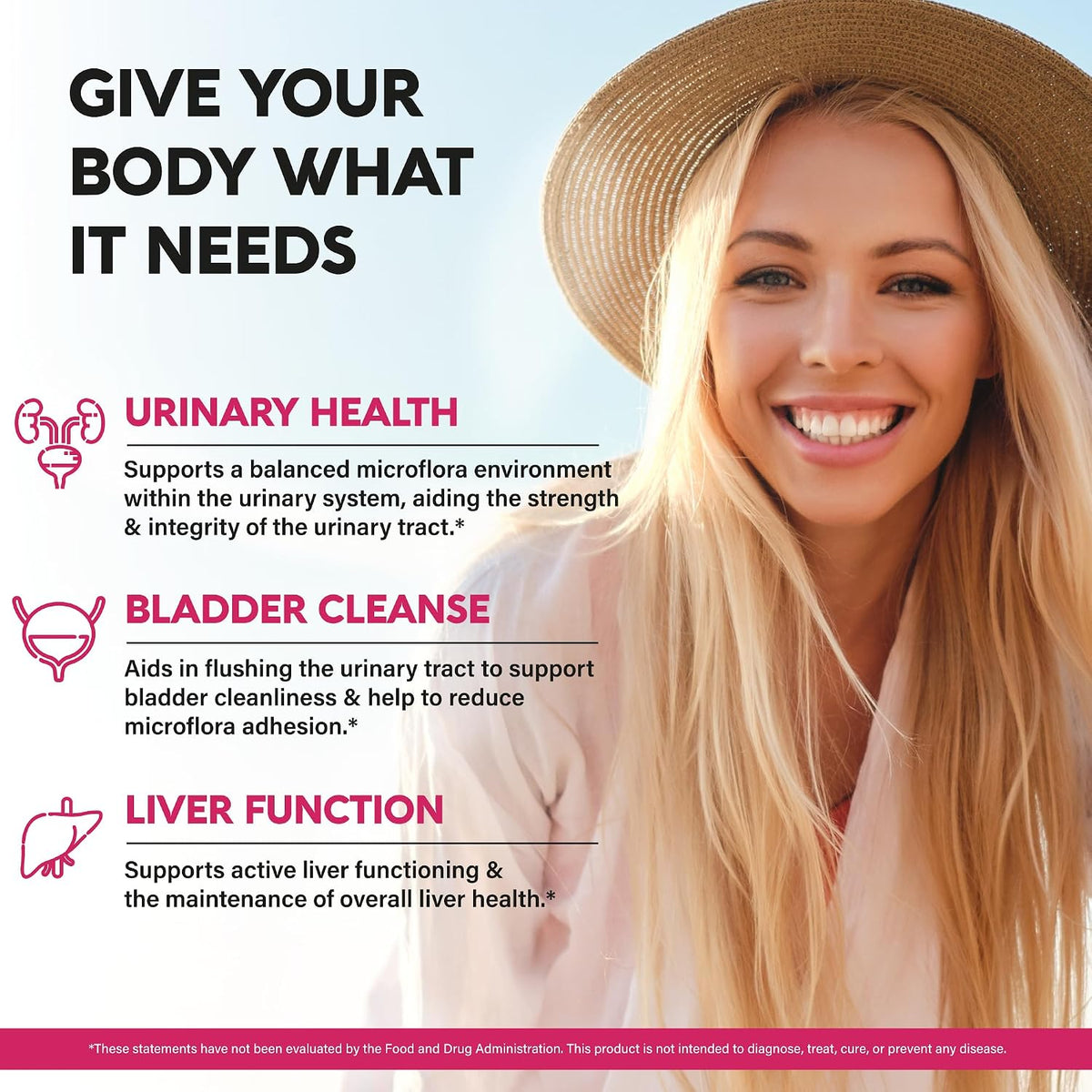 NutraHarmony urinary tract supplement nutrition facts label