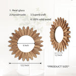 LOSOUR round mirror leaning on a stylish entryway console desk