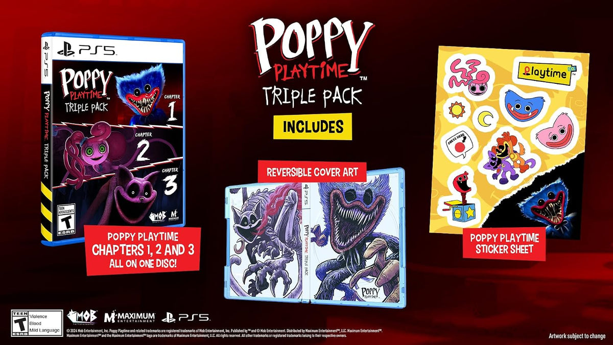 Poppy Playtime Triple Pack PlayStation 5 back cover game details