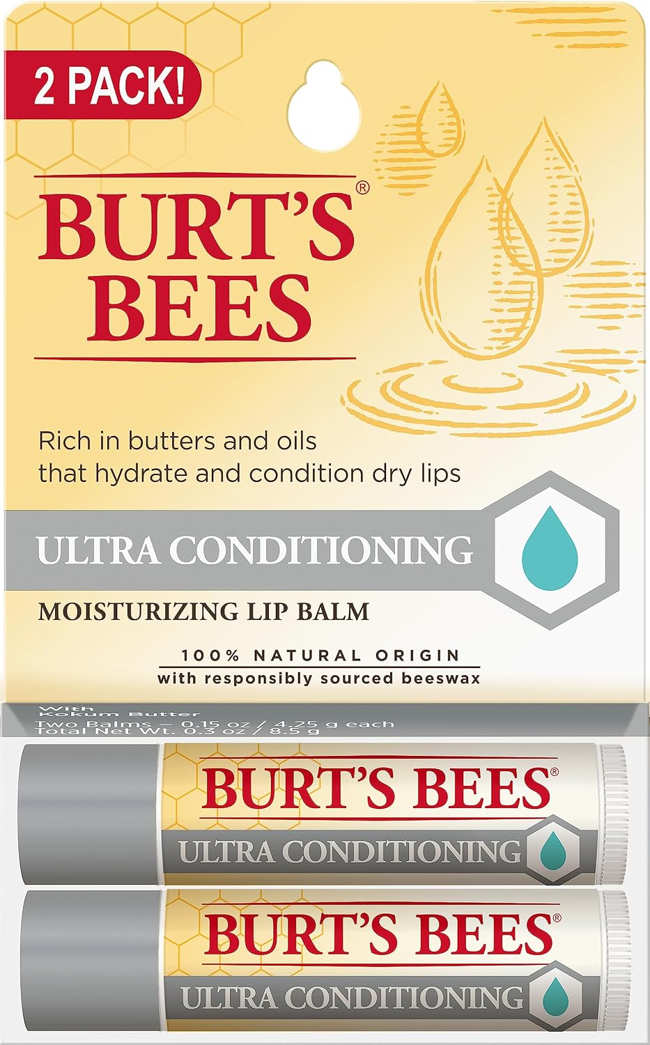 Burt's Bees Lip Balm - Pomegranate, Lip Moisturizer With Responsibly Sourced Beeswax, Natural Origin Conditioning Treatment, 2 Tubes, 0.15 oz. - Image 12