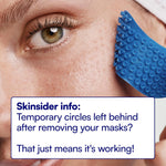 Bliss silicone under eye patches being washed with water for reuse