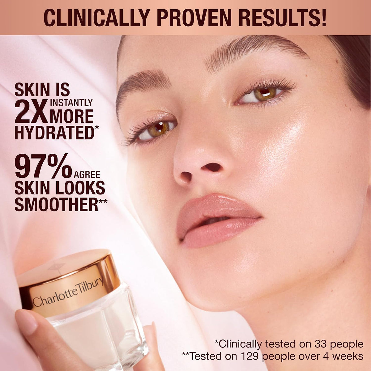 Charlotte Tilbury Magic Cream ingredients including Vitamin C and Hyaluronic Acid