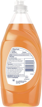 Dawn orange scent dish soap bottle showing product label details