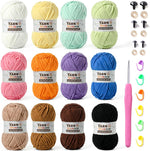 12 Pack Fluffy Chunky Chenille Yarn for Crocheting, Baby Yarn for Crocheting Soft Blanket, 600g (787yds) Bulky Yarn Set for Crochet Amigurumi & DIY Crafts B - Image 10