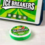 Nutritional facts and full ingredient list on the back of the fruit mint container.
