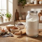 Wellife half gallon glass jar set of three