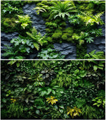 OHIOCATII 36x18 inch tank background applied to the back of an empty reptile vivarium.