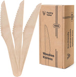 Pantry Value wooden disposable knives front view packaging