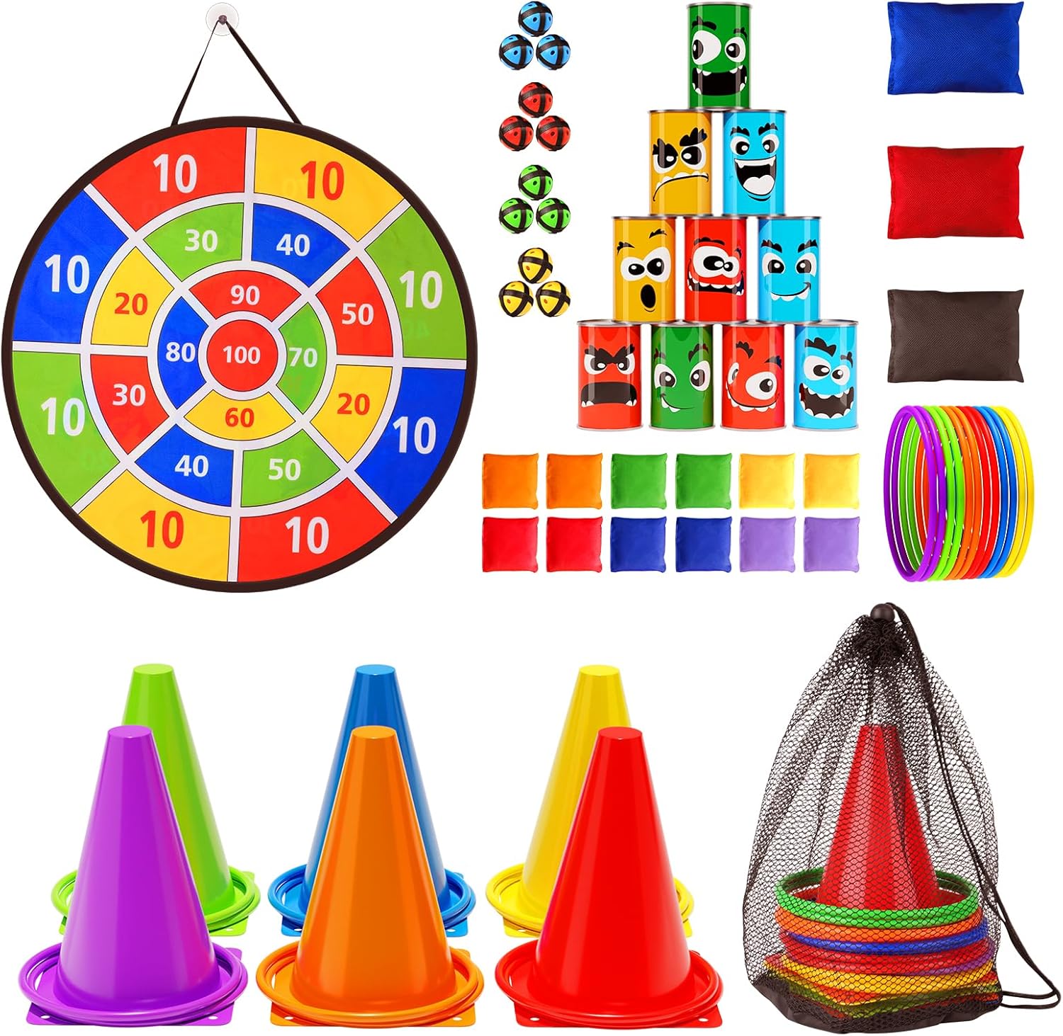 Redllo 58 piece carnival games combo set front view