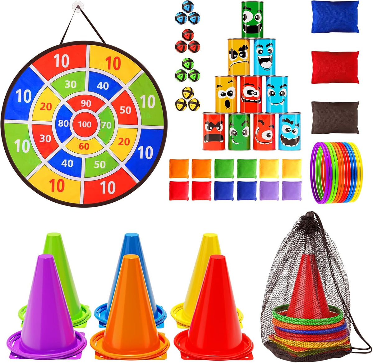 Redllo 58 piece carnival games combo set front view
