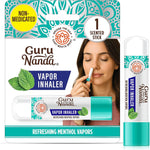 GuruNanda Vapor Inhaler Nasal Stick front view packaging for soothing congestion relief