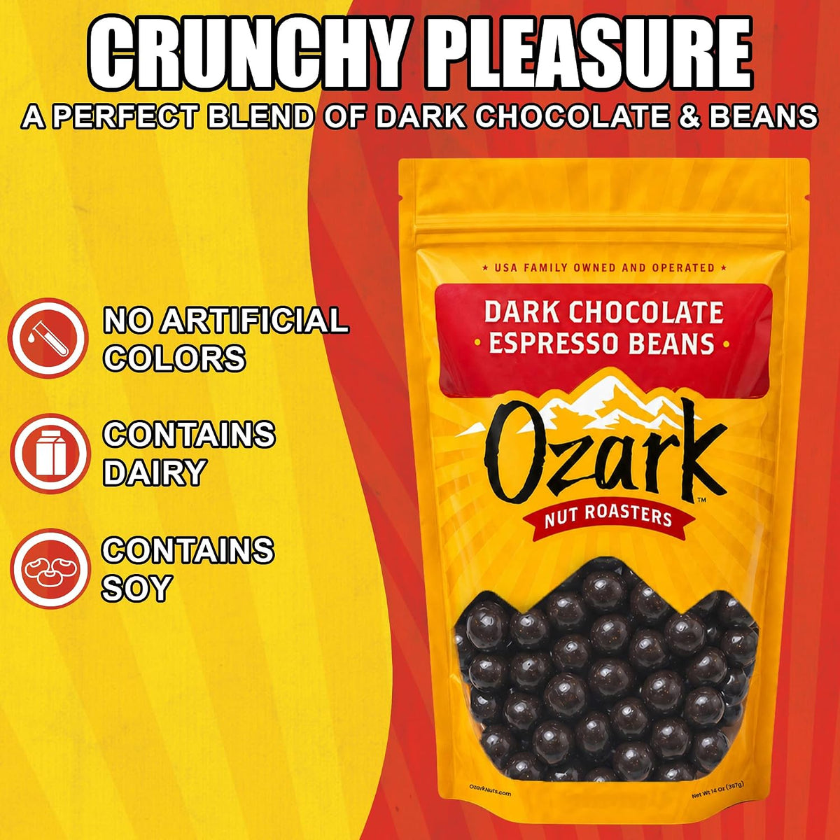 Ozark Nut Roasters resealable pouch design for freshness
