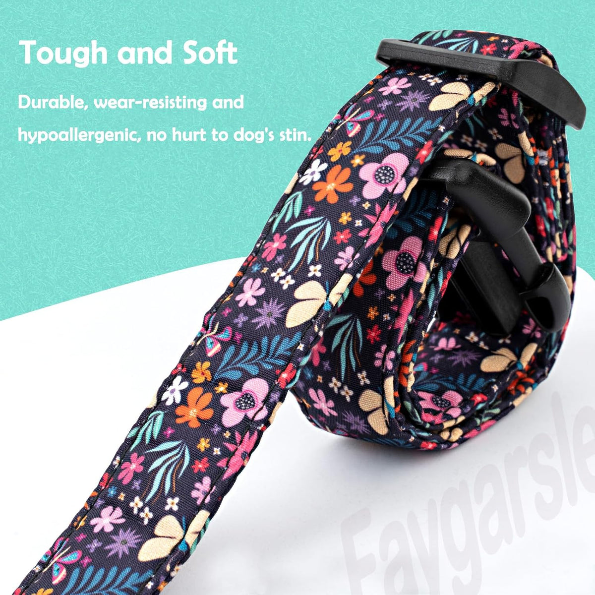 Faygarsle puppy collar quick release buckle detail