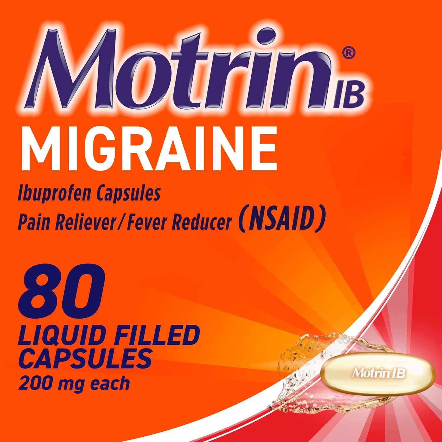 Motrin Children's Ibuprofen Oral Suspension front view for pediatric fever relief.