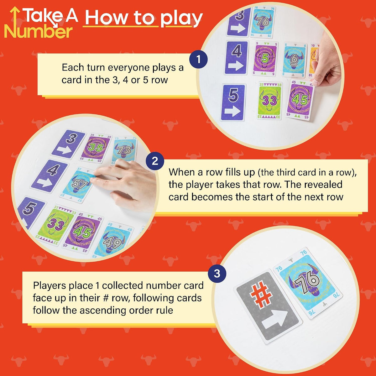 AMIGO Take 5 game cards laid out for tabletop play