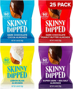 SkinnyDipped Super Dark Chocolate + Sea Salt Almonds, Vegan, Healthy Snack, Plant Protein, Gluten Free, 0.46 oz Mini Bags, Pack of 24 - Image 14