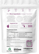 Micro Ingredients multi collagen peptides powder ingredients breakdown graphic