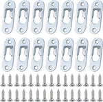 AUEAR, Metal Keyhole Hanger Picture Frame Mirror Cabinet Hanging Fasteners Hardware Flush Wall with Mount Screws (50 Pack, Black) - Image 12
