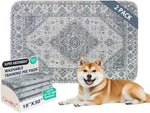 Qeils puppy pad used as a crate liner