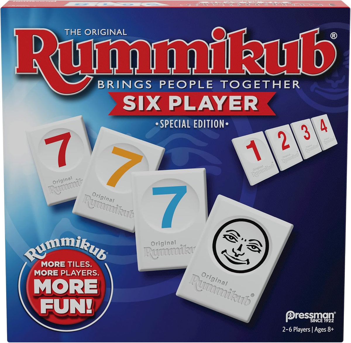 Pressman Rummikub Six Player Edition front view box packaging