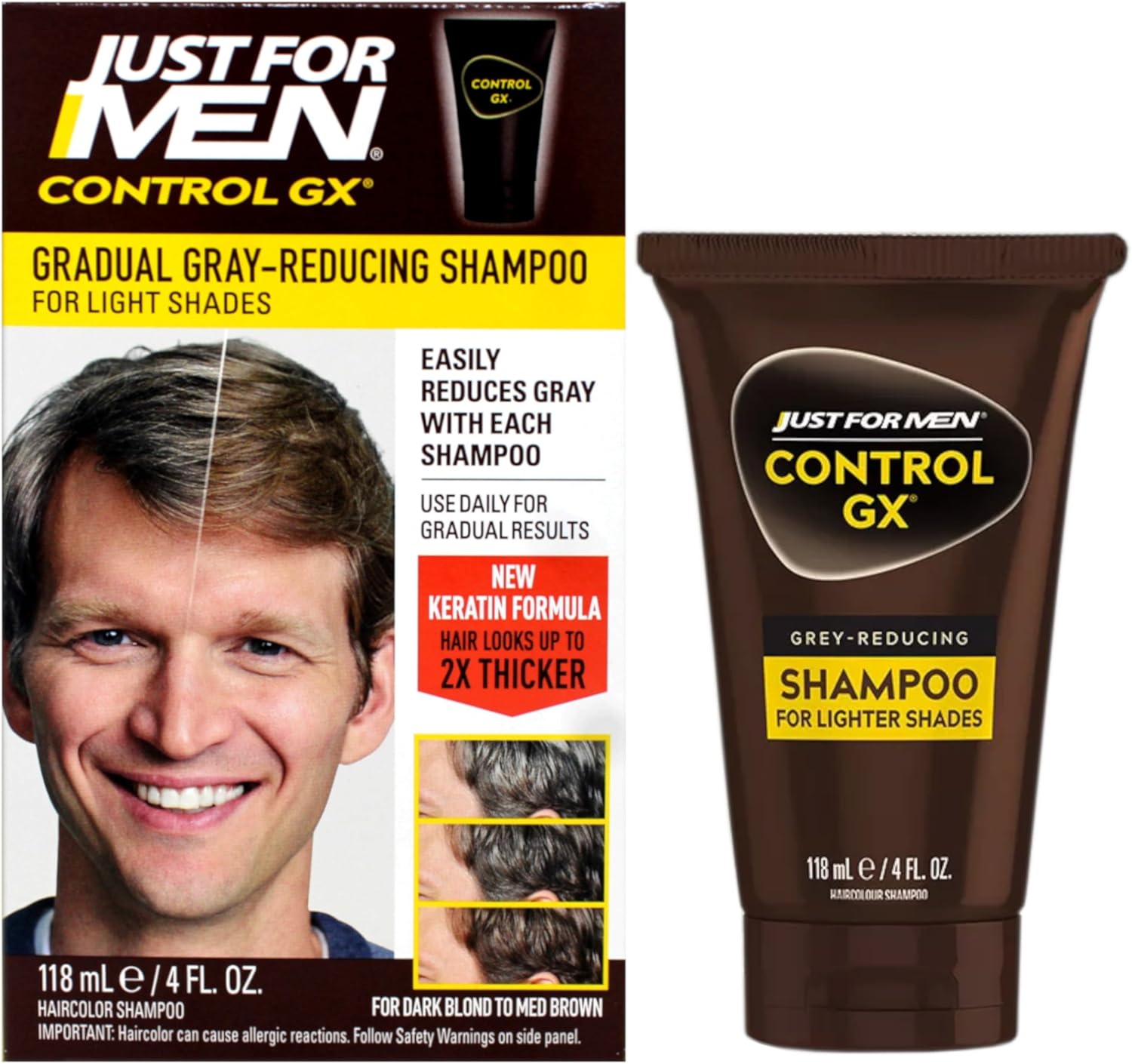 Just For Men Control GX Grey Reducing Shampoo front view