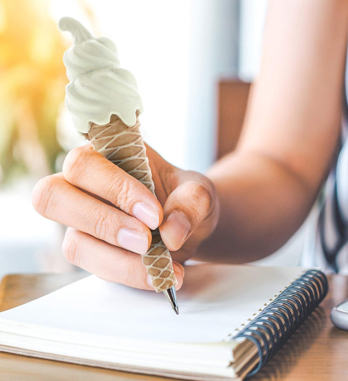 Planet Pens novelty pen lifestyle shot with stationery accessories