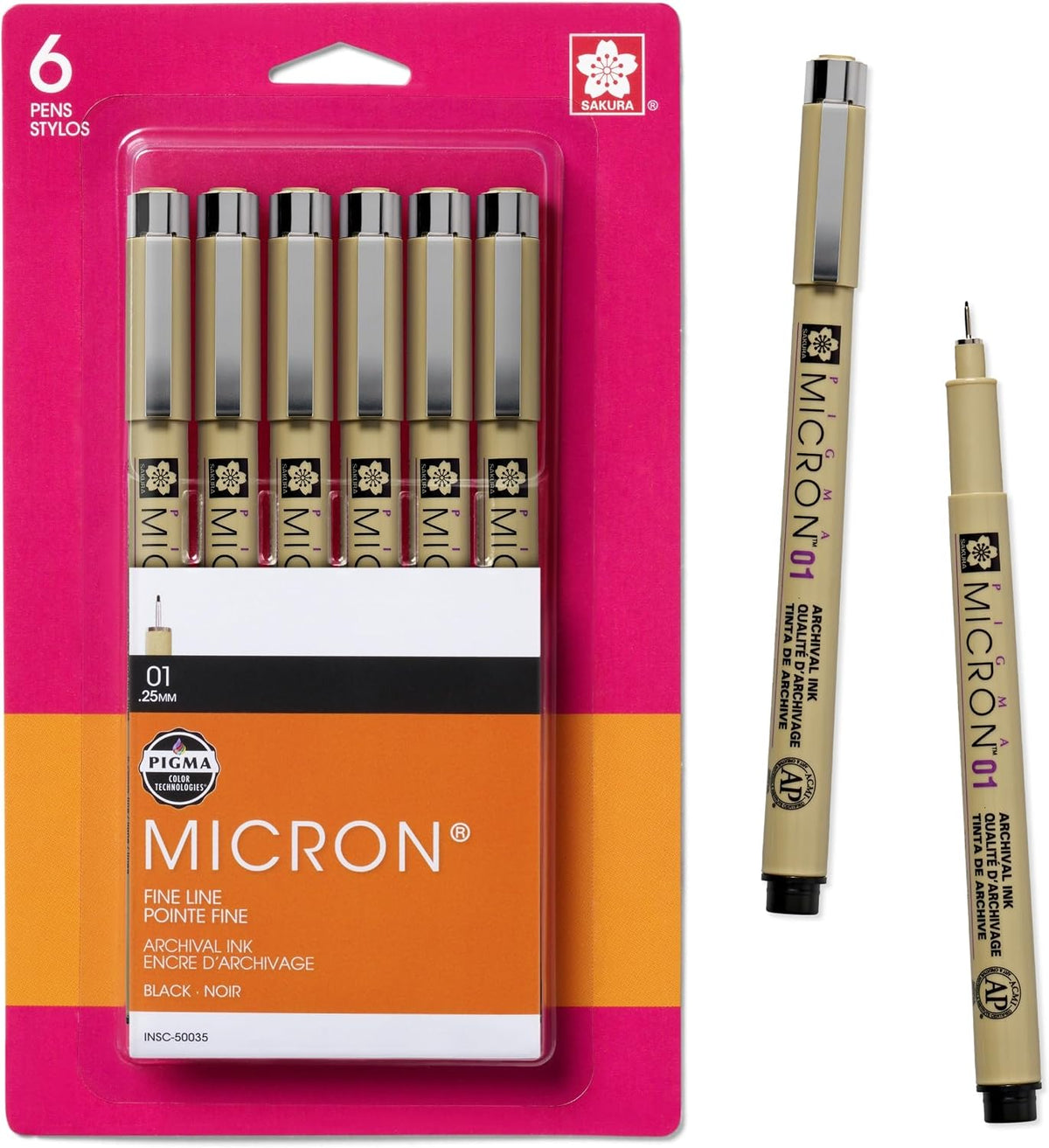 SAKURA Pigma Micron Fineliner Pens, 08 Tip Size, Archival Black Ink, 6 PK 50039 | Archival Pigment-Based Black Ink Pens for Writing, Illustration & Journaling, Precise Points & Lines, No Bleed - Image 10