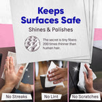 Stacked set of eleven Kaywos microfiber cleaning towels