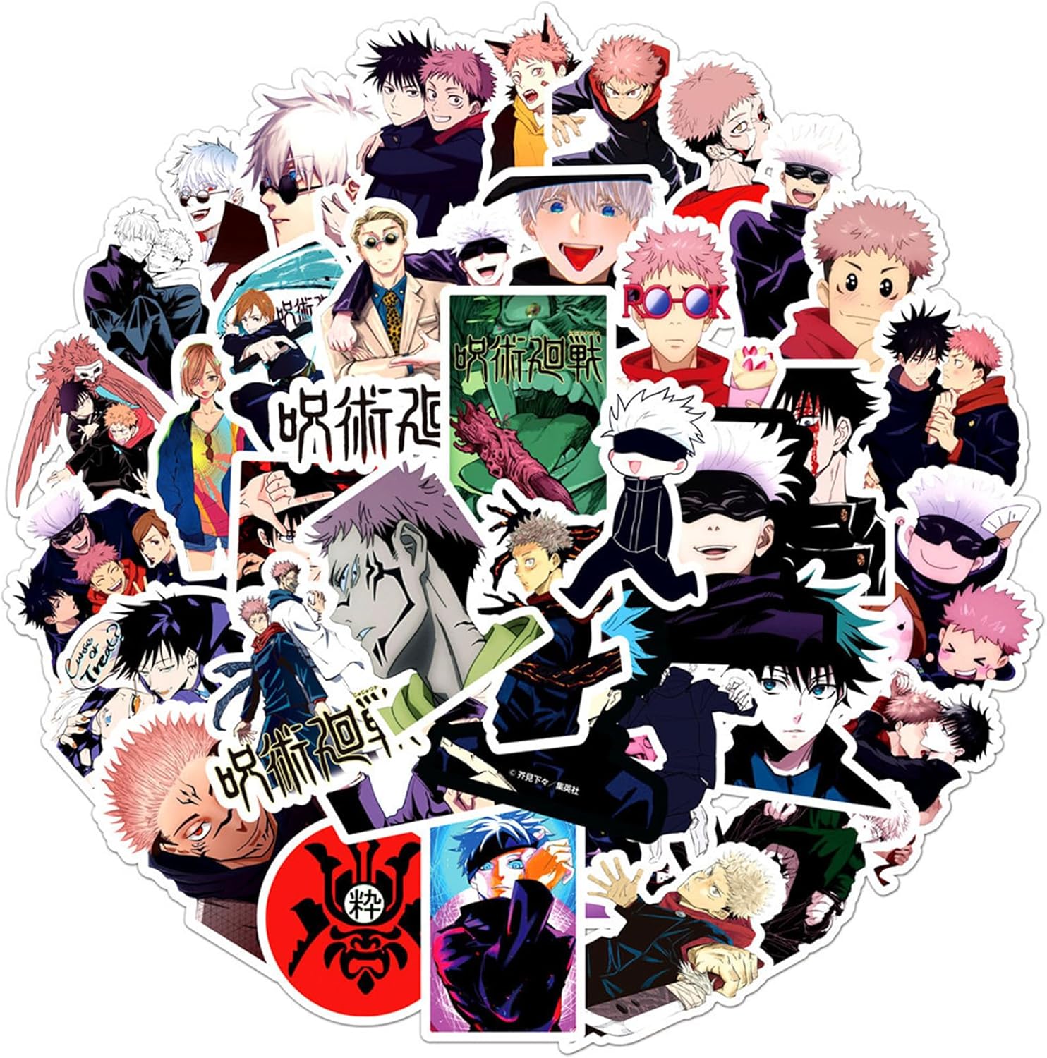 Otakun Jujutsu Kaisen 50 piece sticker pack front view