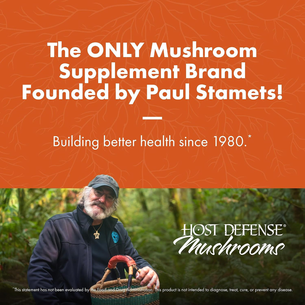 Host Defense Breathe mushroom capsules bottle side angle view