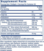 Life Extension Super Omega-3 ingredients and directions packaging detail