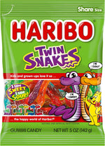 Share size pack of Haribo Twin Cherries gummy candy imported to India.