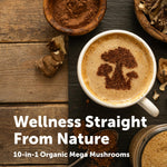 Micro Ingredients organic mushroom supplement powder container side view