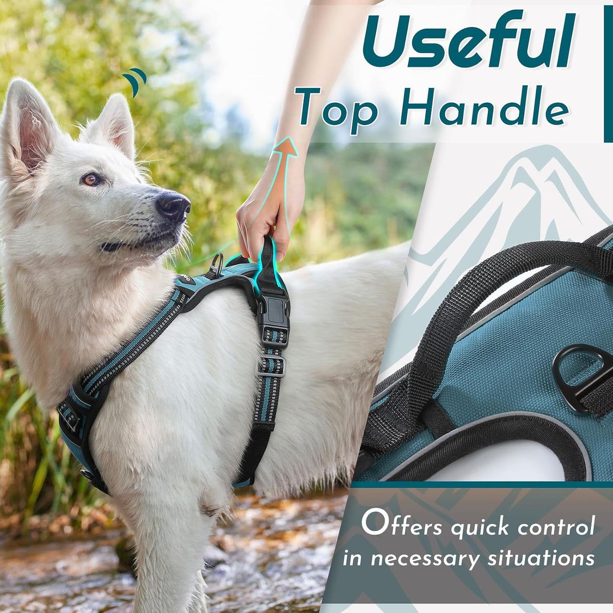 Eagloo dog harness soft padded breathable inner mesh lining